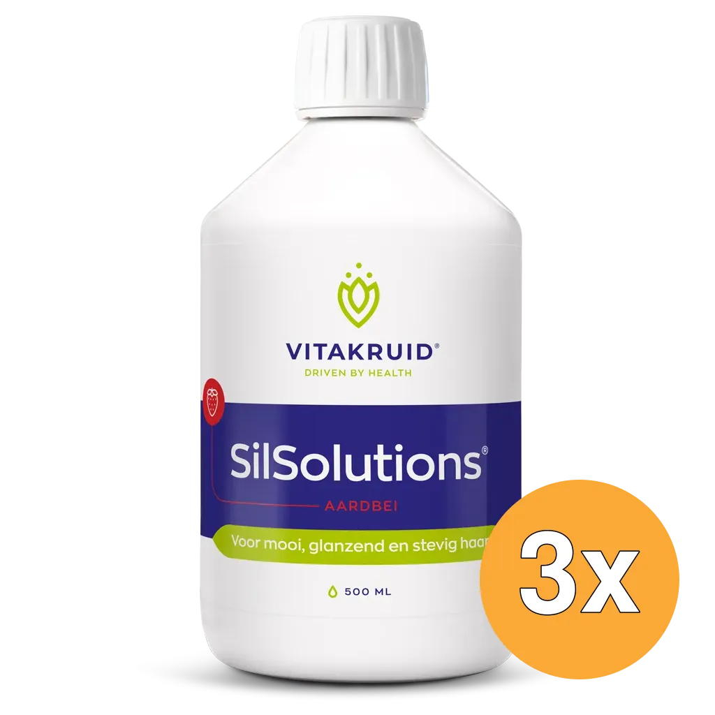 3x Vitakruid Silsolutions 500 - Aardbei (500 ml)