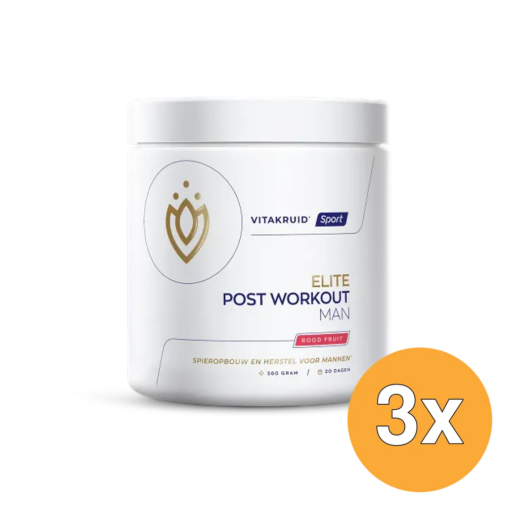 3x Vitakruid Elite Post Workout Man BCAA 4:1:1 & Elektrolyten (360 gr)