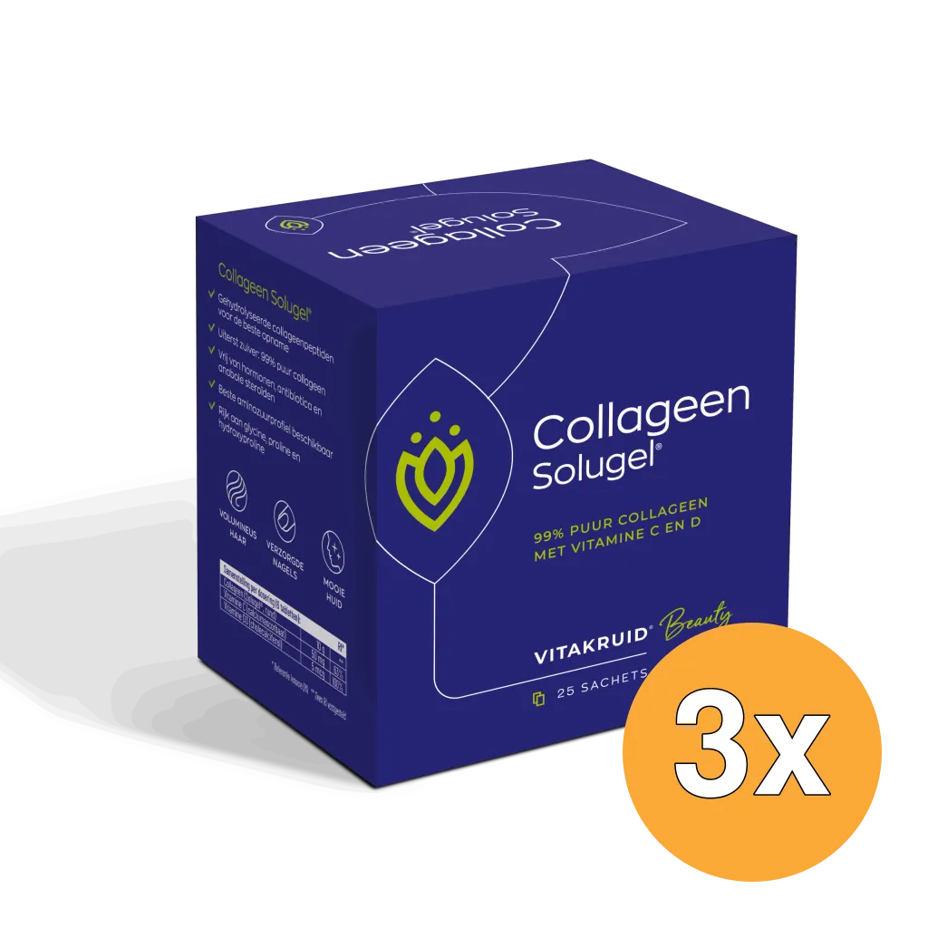 3x Vitakruid Collageen Solugel (25 zakjes)