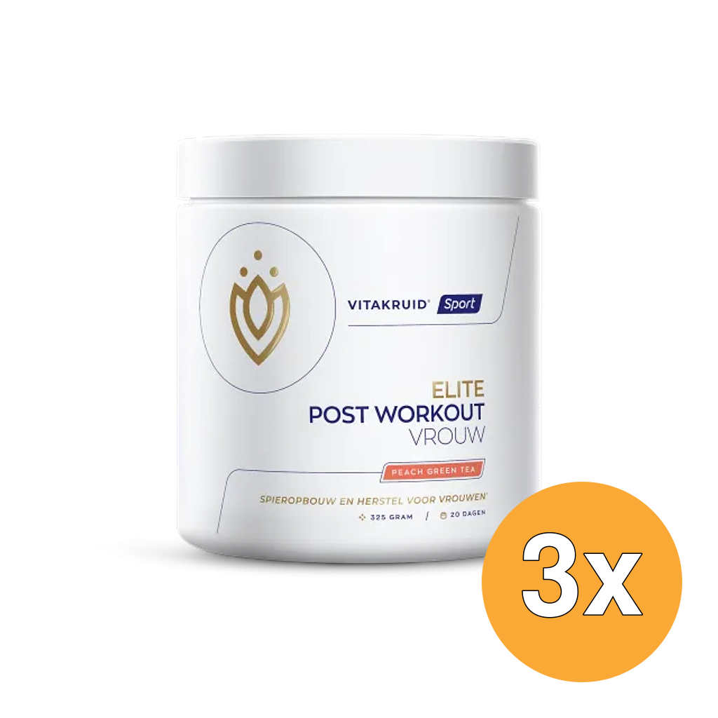 3x Vitakruid Elite Post Workout Vrouw BCAA 4:1:1 & Elektrolyten (325 gr)