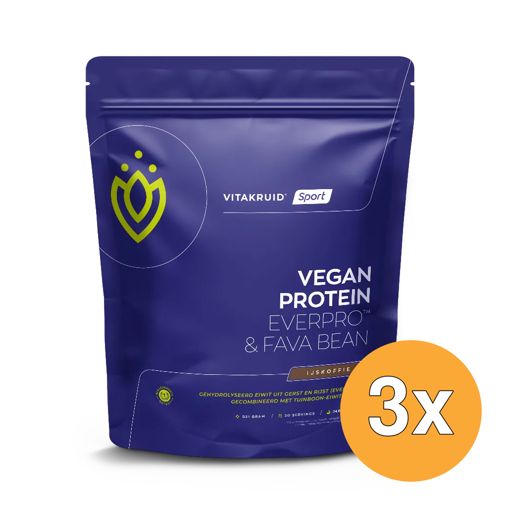 3x Vitakruid Vegan Protein - IJskoffie (921 gr)