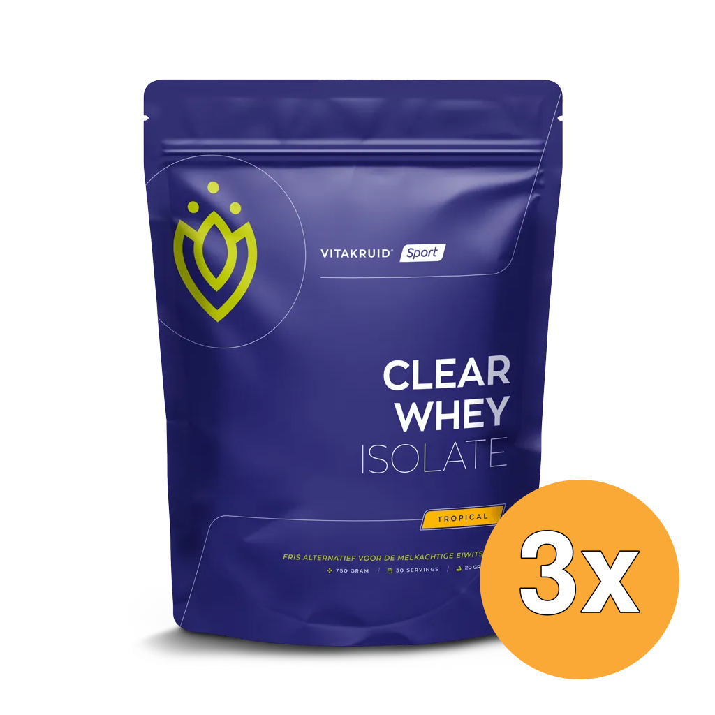 3x Vitakruid Clear Whey Isolate - Tropical (750 gr)