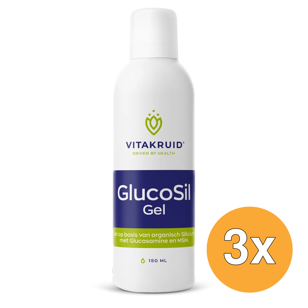 3x Vitakruid GlucoSil Glucosamine Chondroitine MSM Silicium Gel (150 ml)