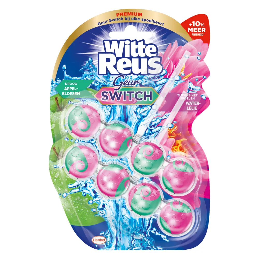 Witte Reus Wc Blok Geur Switch Appelbloesem Waterlelie (2 x 50 gr)