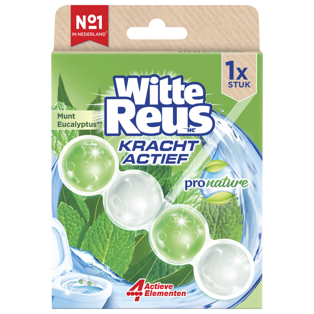 Witte Reus Wc Blok Kracht Actief Pro Nature Munt Eucalyptus (50 gr)