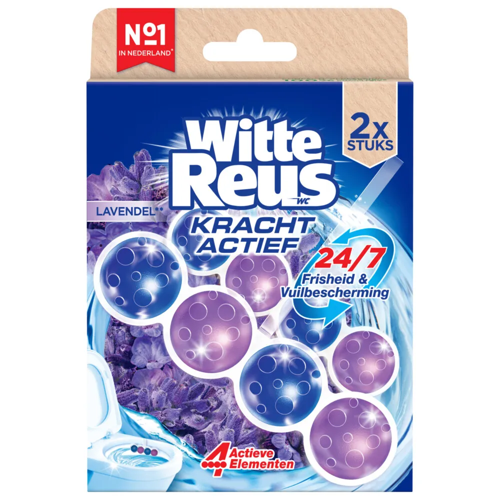 Witte Reus Wc Blok Kracht Actief Lavendel (2 x 50 gr)