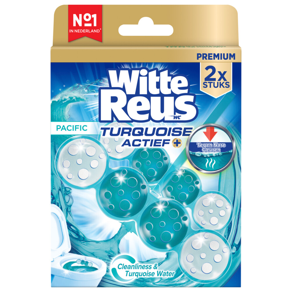 Witte Reus Wc Blok Turquoise Actief Pacific (2 x 50 gr)