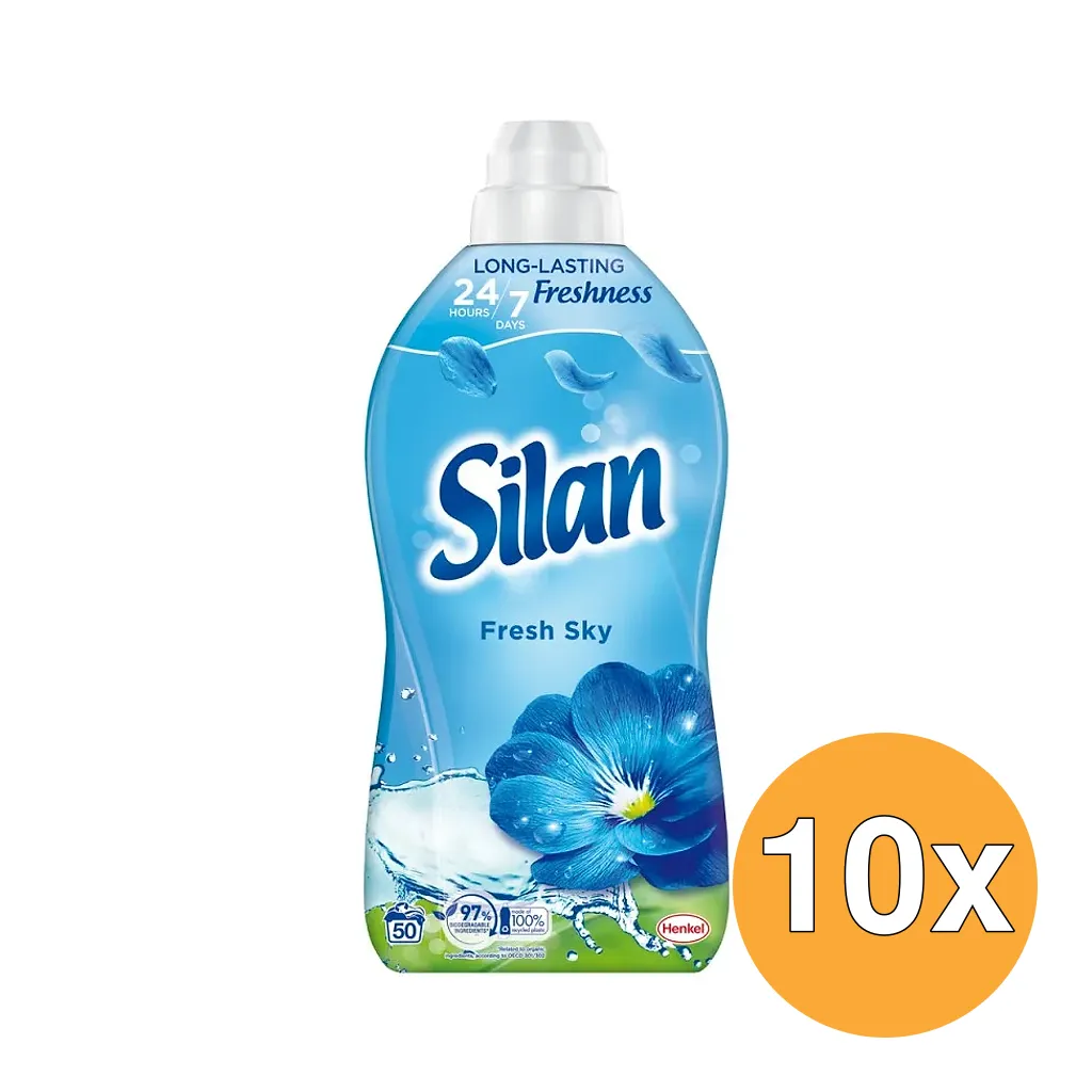 10x Silan Wasverzachter Fresh Sky (1100 ml)
