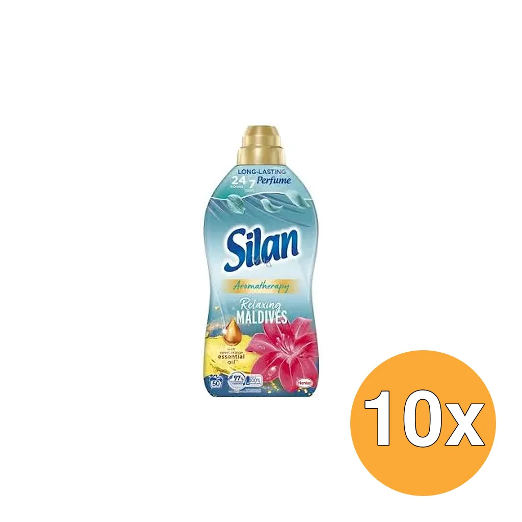 10x Silan Wasverzachter Aromatherapy Relaxing Maldives (1100 ml)