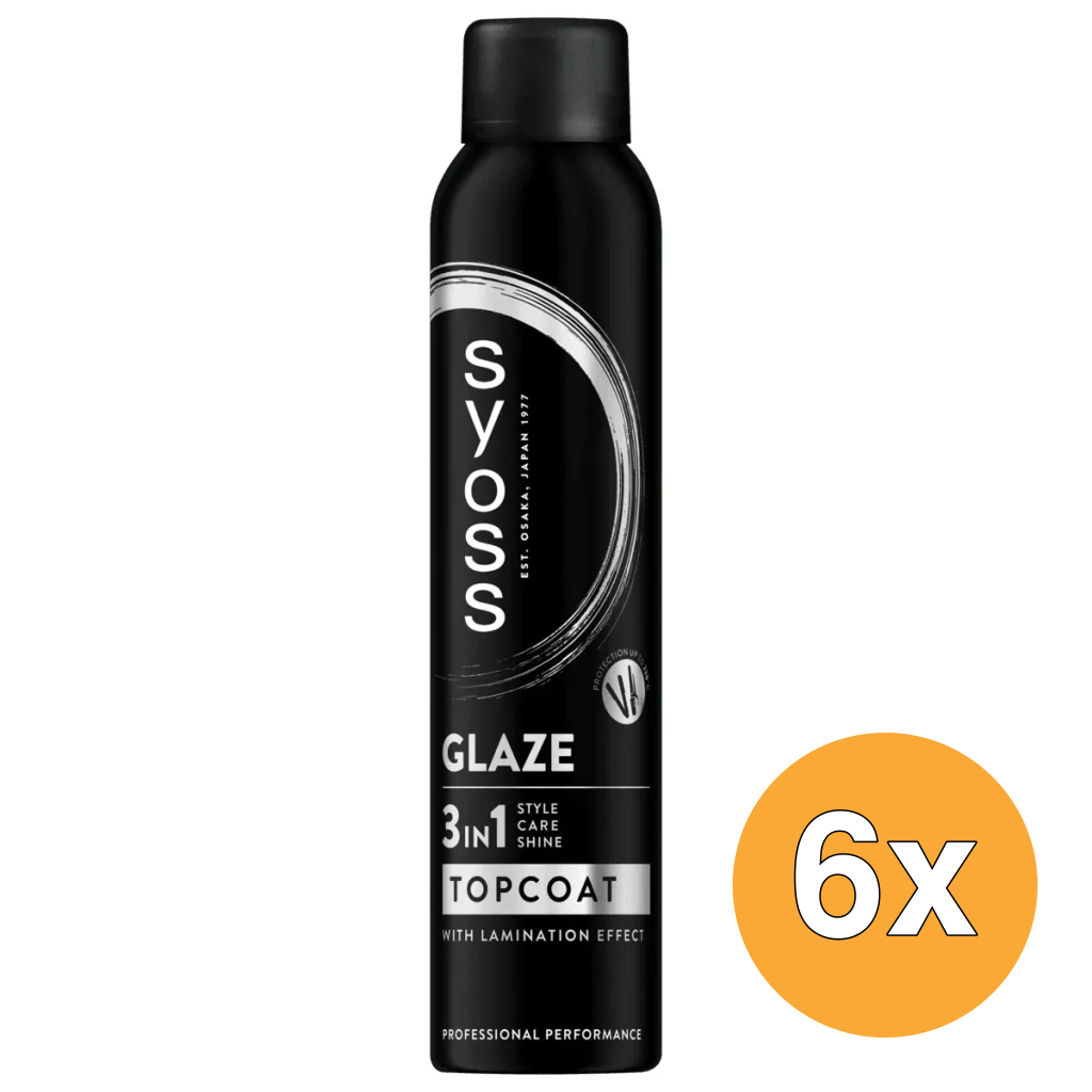 6x Syoss Hairspray Glaze Topcoat (200 ml)