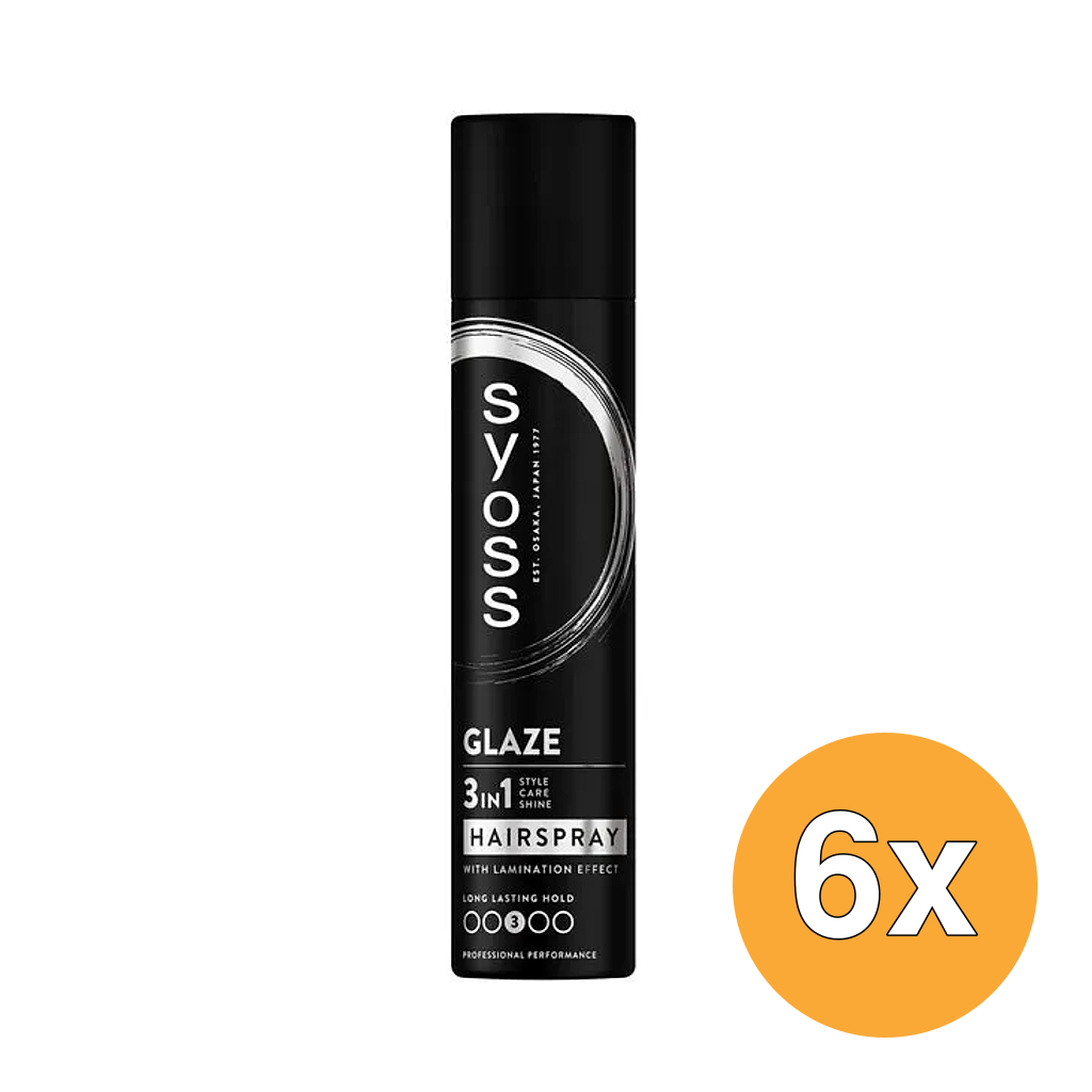 6x Syoss Hairspray Glaze (300 ml)