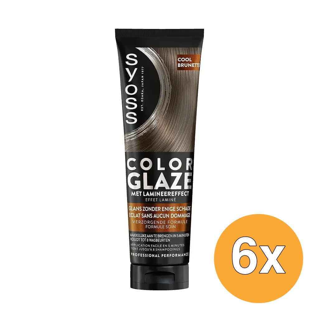 6x Syoss Color Glaze Cool Brunet (130 ml)