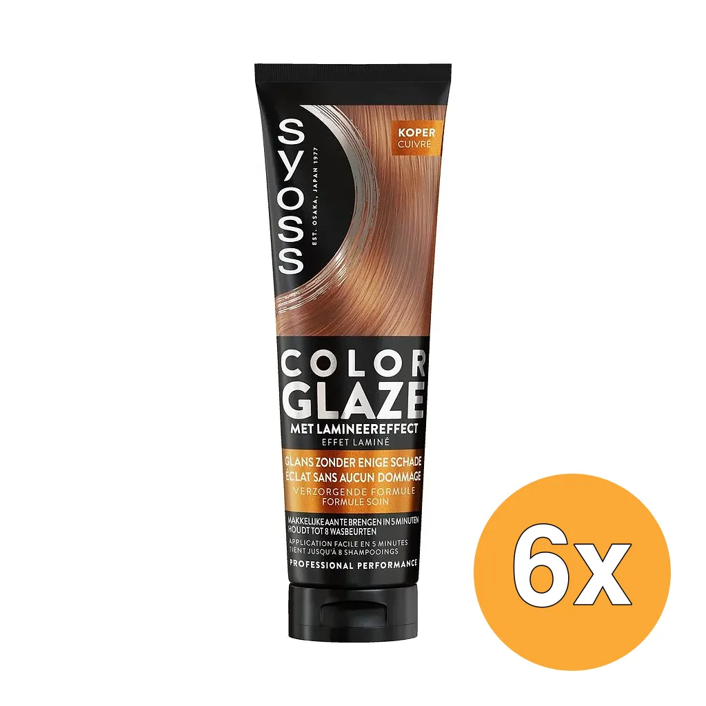 6x Syoss Color Glaze Copper (130 ml)