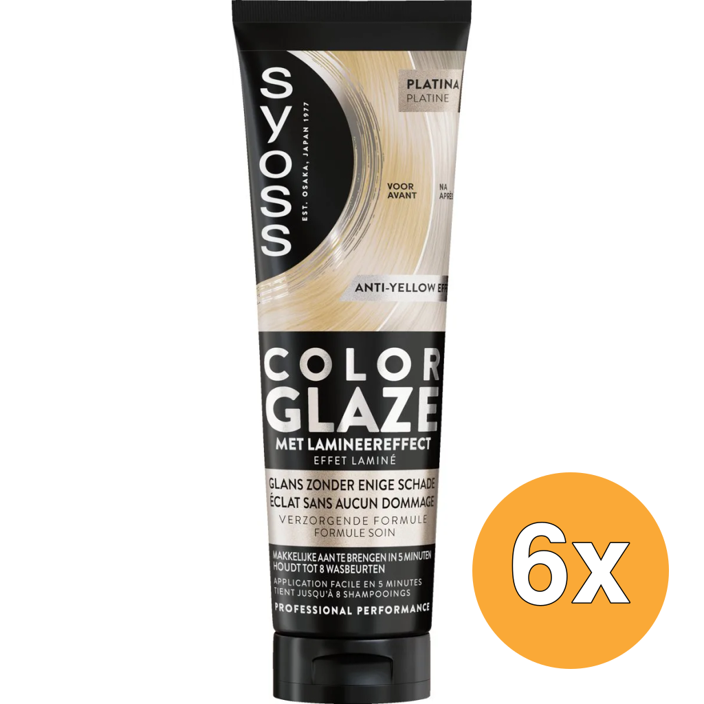 6x Syoss Color Glaze Platinum (130 ml)