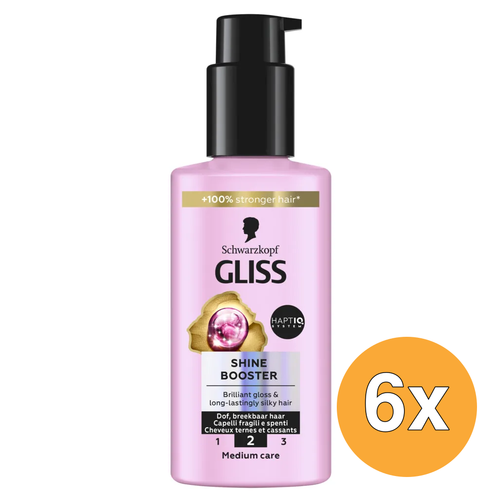 6x Gliss Kur Shine Booster Liquid Silk (100 ml)