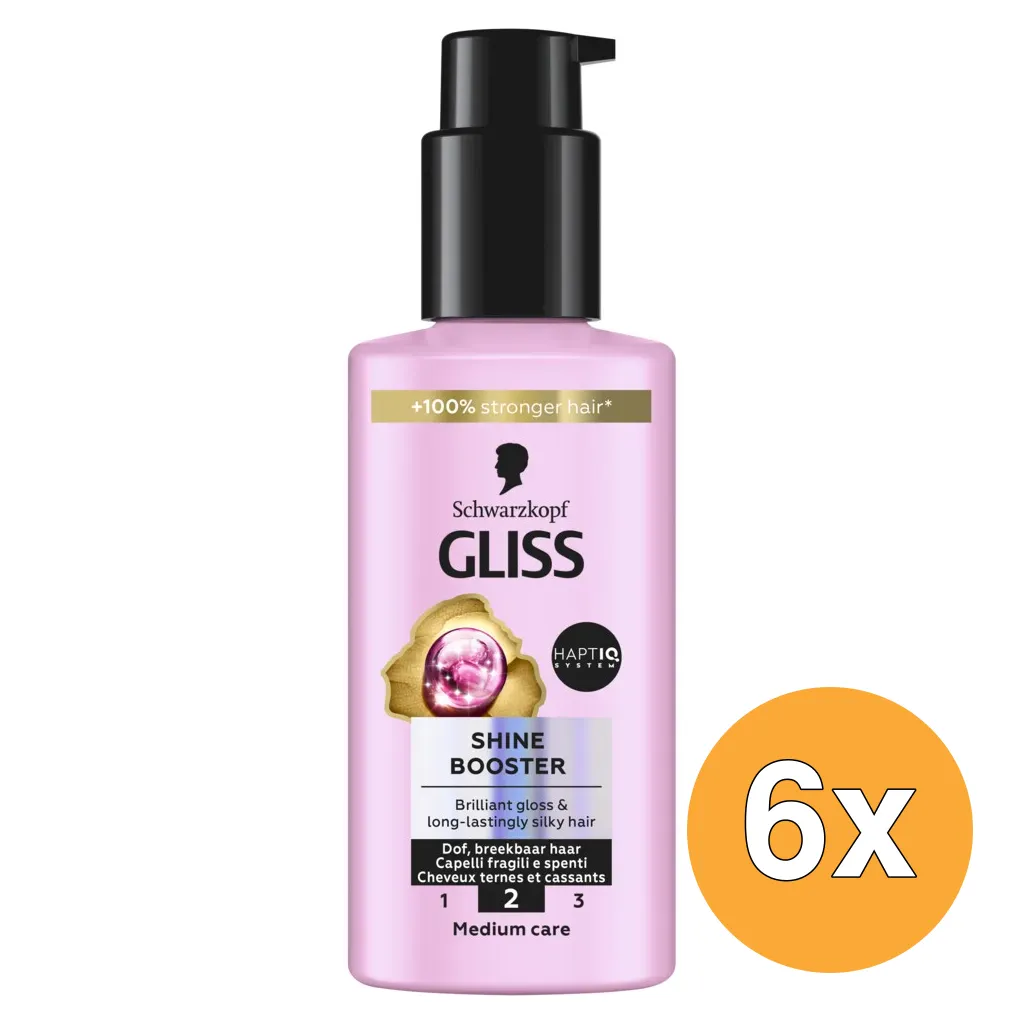 6x Gliss Kur Shine Booster Liquid Silk (100 ml)