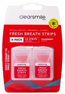 ClearSmile Fresh Breath Strips Strawberry (4 stuks)