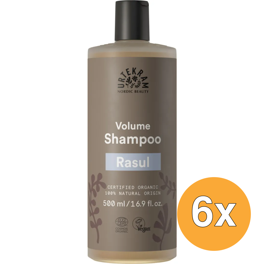 6x Urtekram Shampoo rhassoul (500 ml)