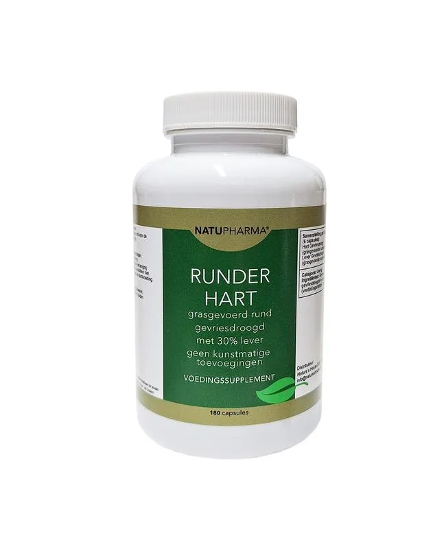Natupharma Runderhart (van grasgevoerd rund) (180 capsules)
