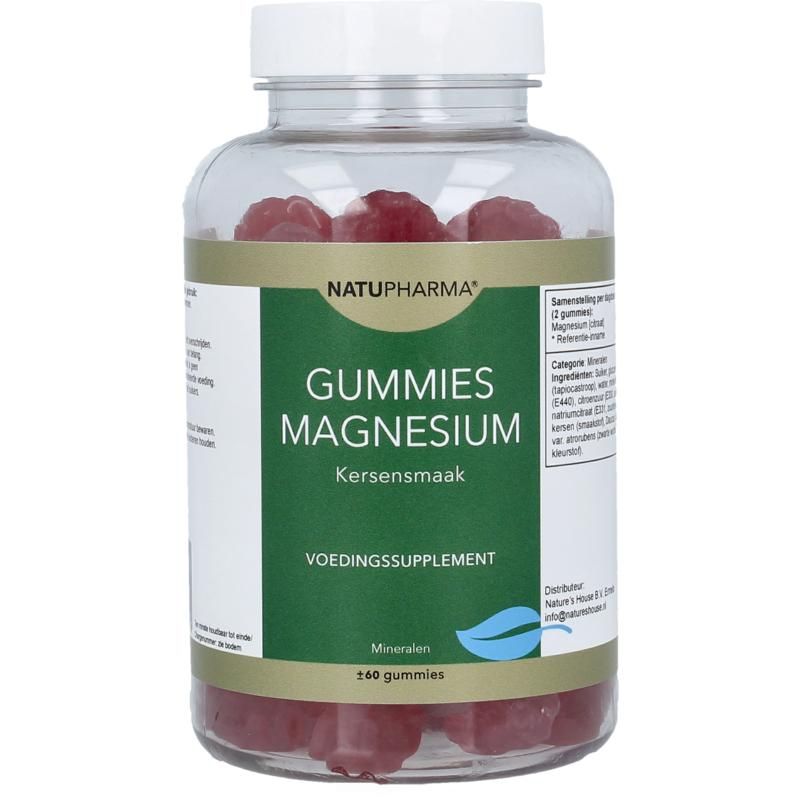 Natupharma Gummies Magnesium -Kersensmaak (60 stuks)
