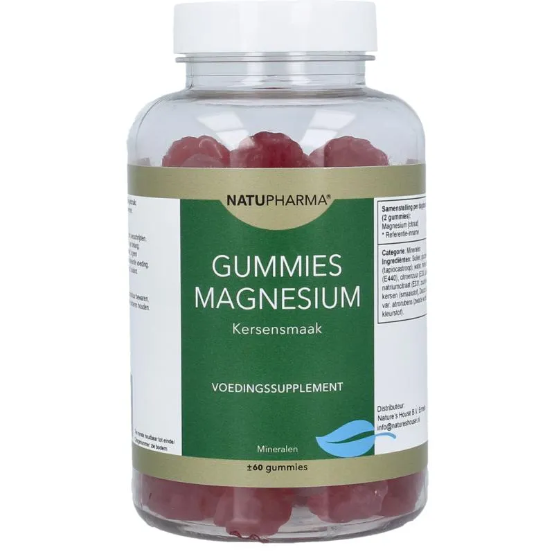 Natupharma Gummies Magnesium -Kersensmaak (60 stuks)