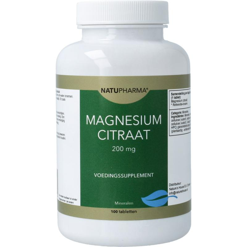 Natupharma Magnesium citraat - 200 mg (100 tabletten)