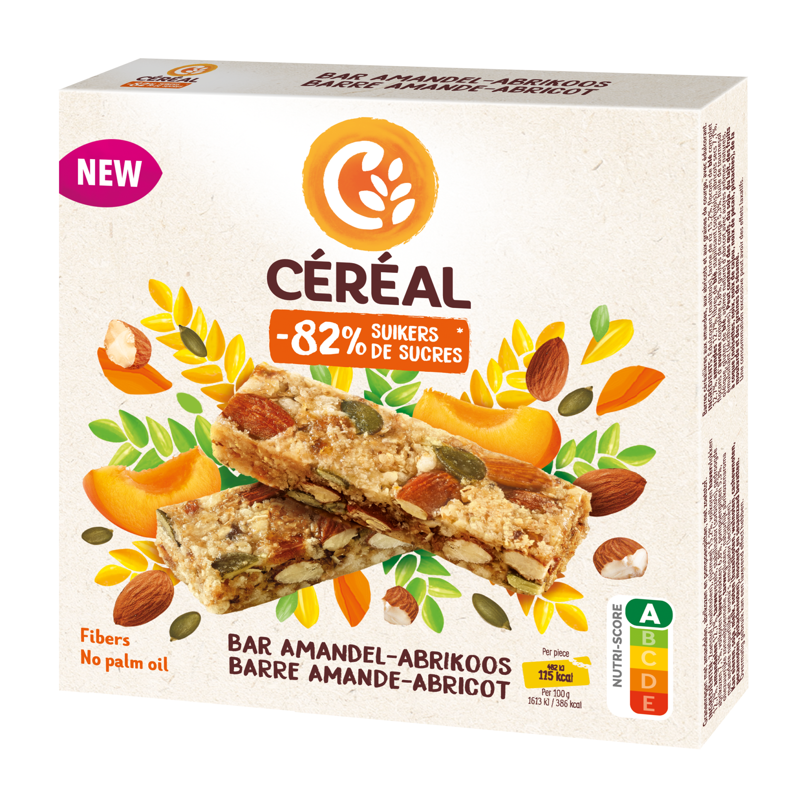 Céréal Bars Amandel Abrikoos (3 stuks)