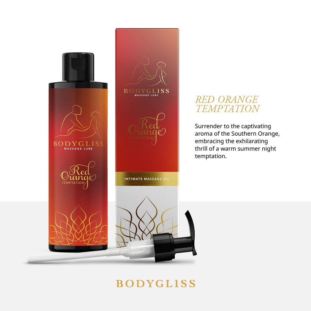 BodyGliss Silky soft massageolie red orange (150 ml)