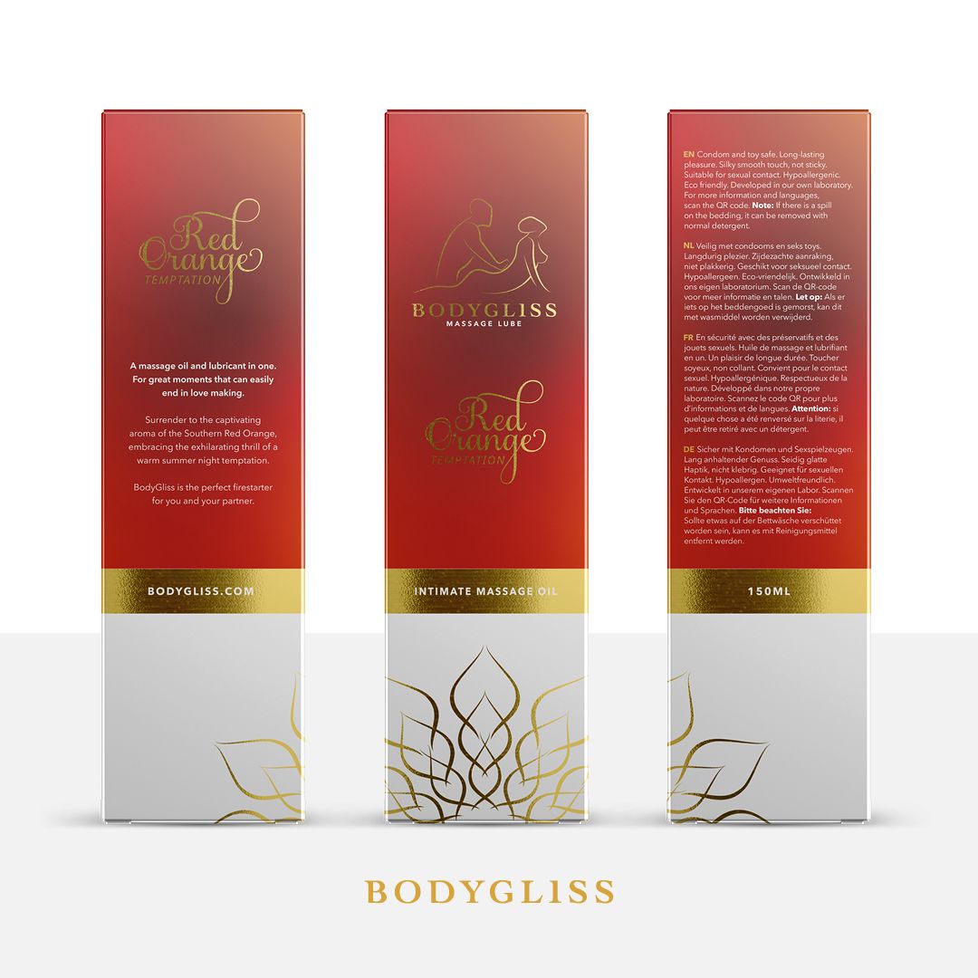 BodyGliss Silky soft massageolie red orange (150 ml) - image 2
