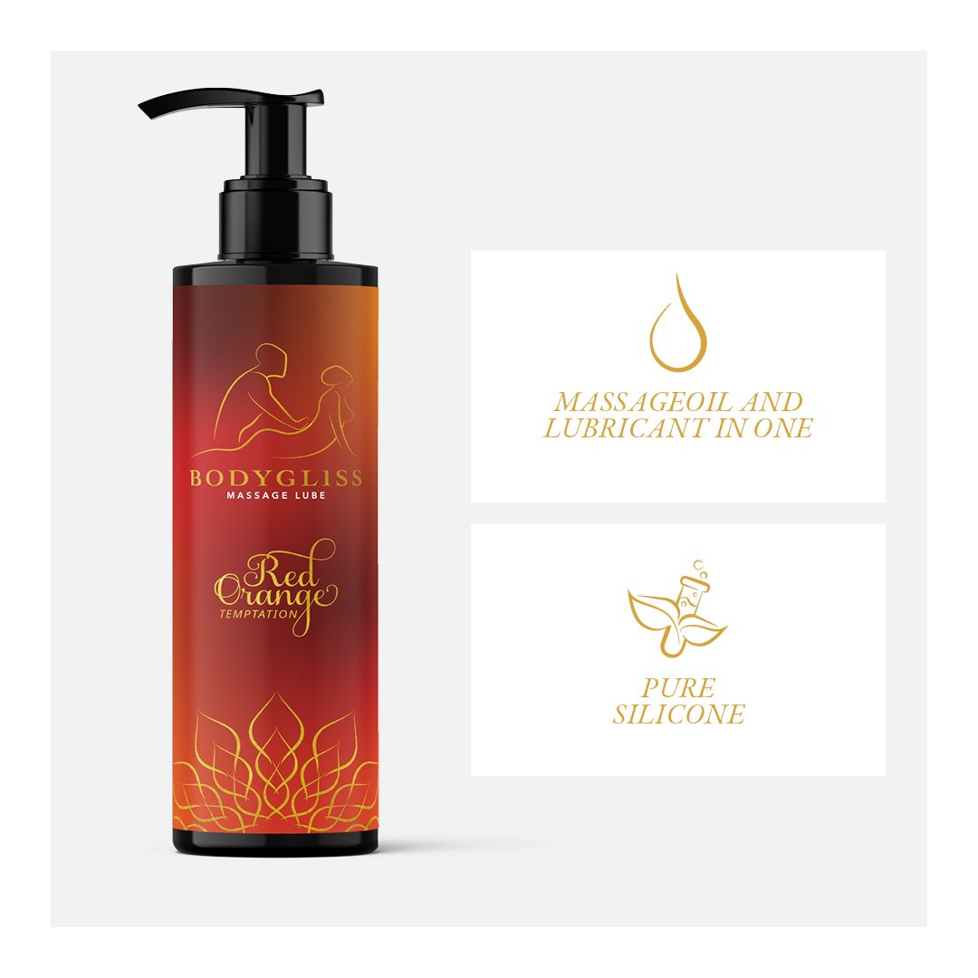 BodyGliss Silky soft massageolie red orange (150 ml) - image 3