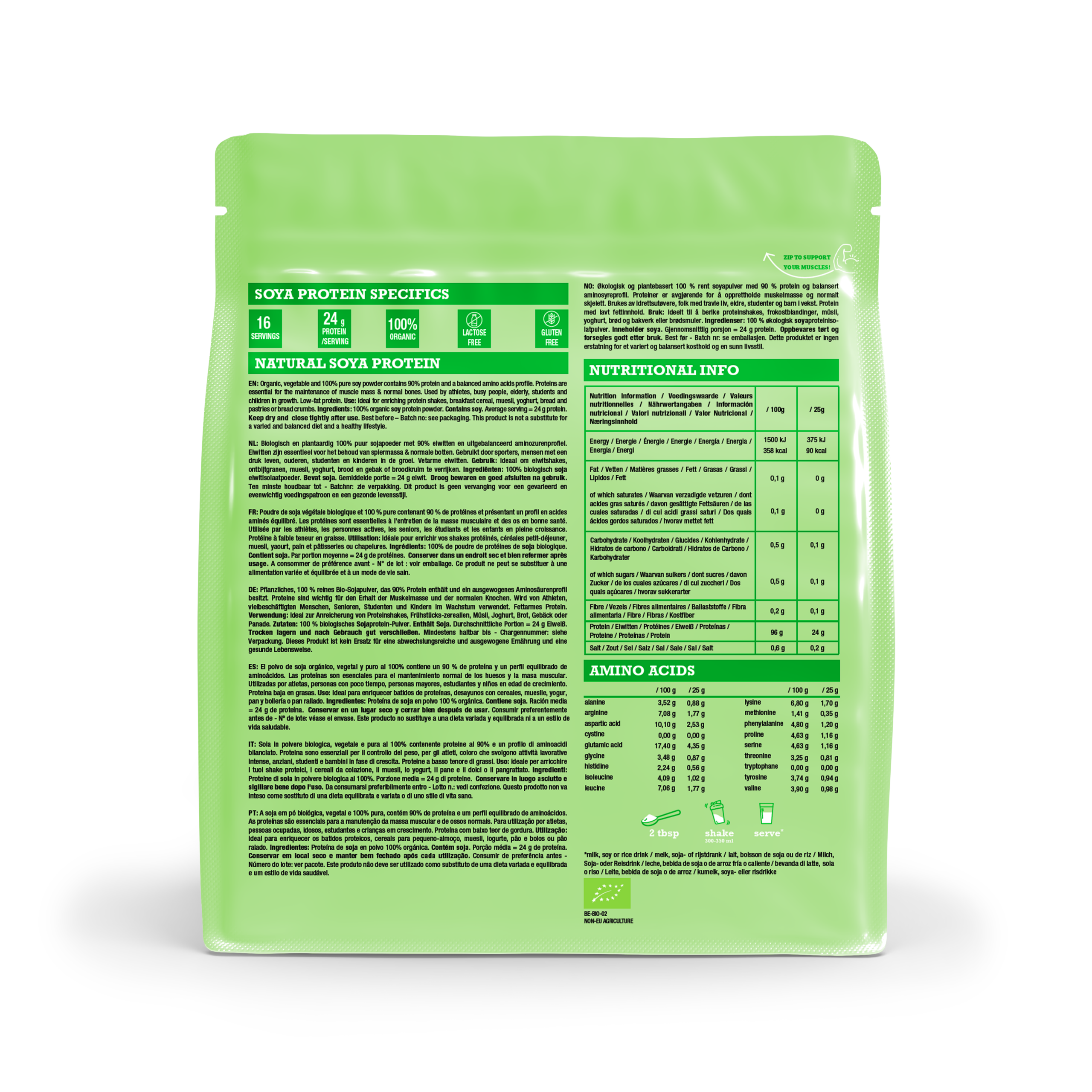 Purasana Plant Protein Soja Natuurlijk Bio (400 gr)