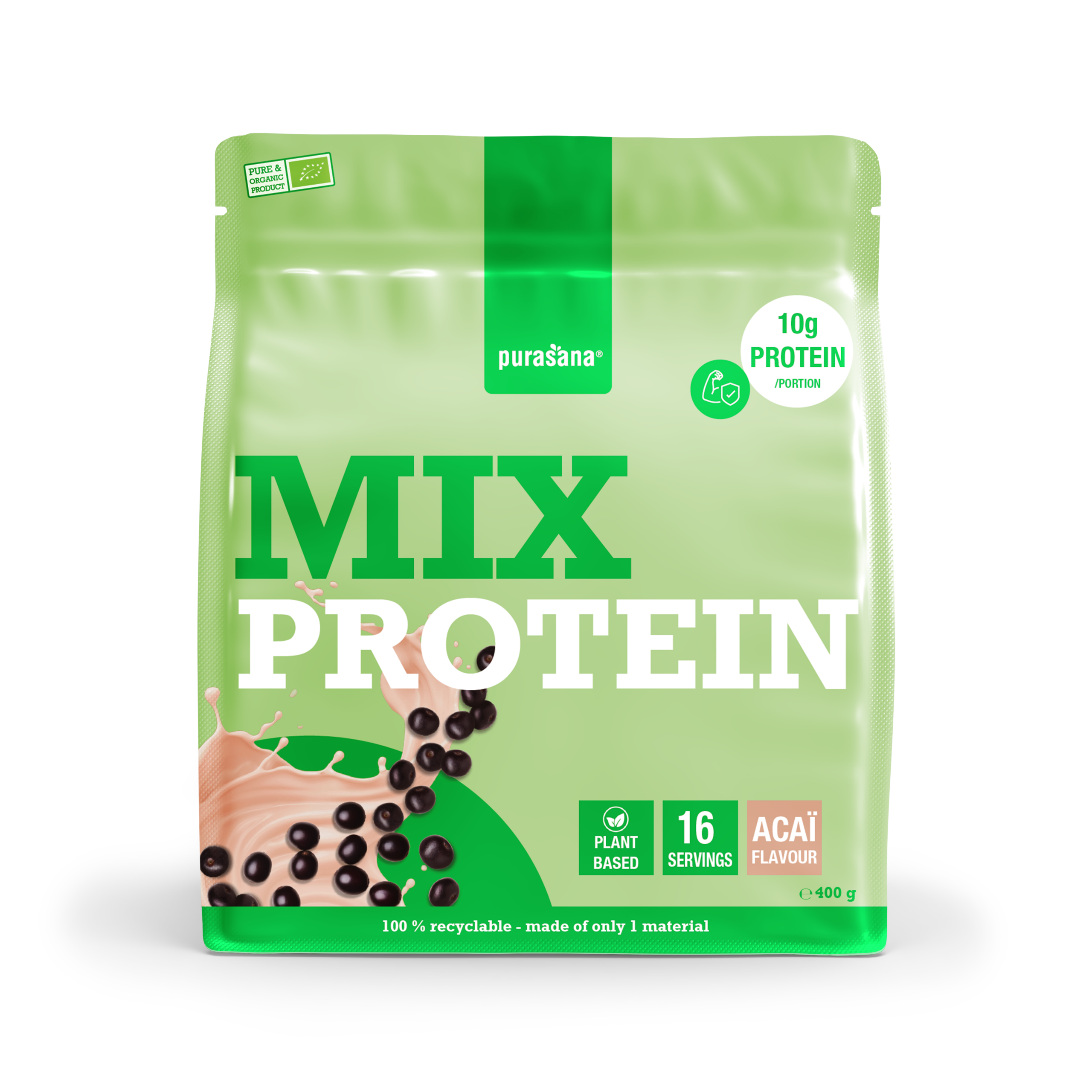 Purasana Plant Protein Mix Rode Biet Bio (400 gr)
