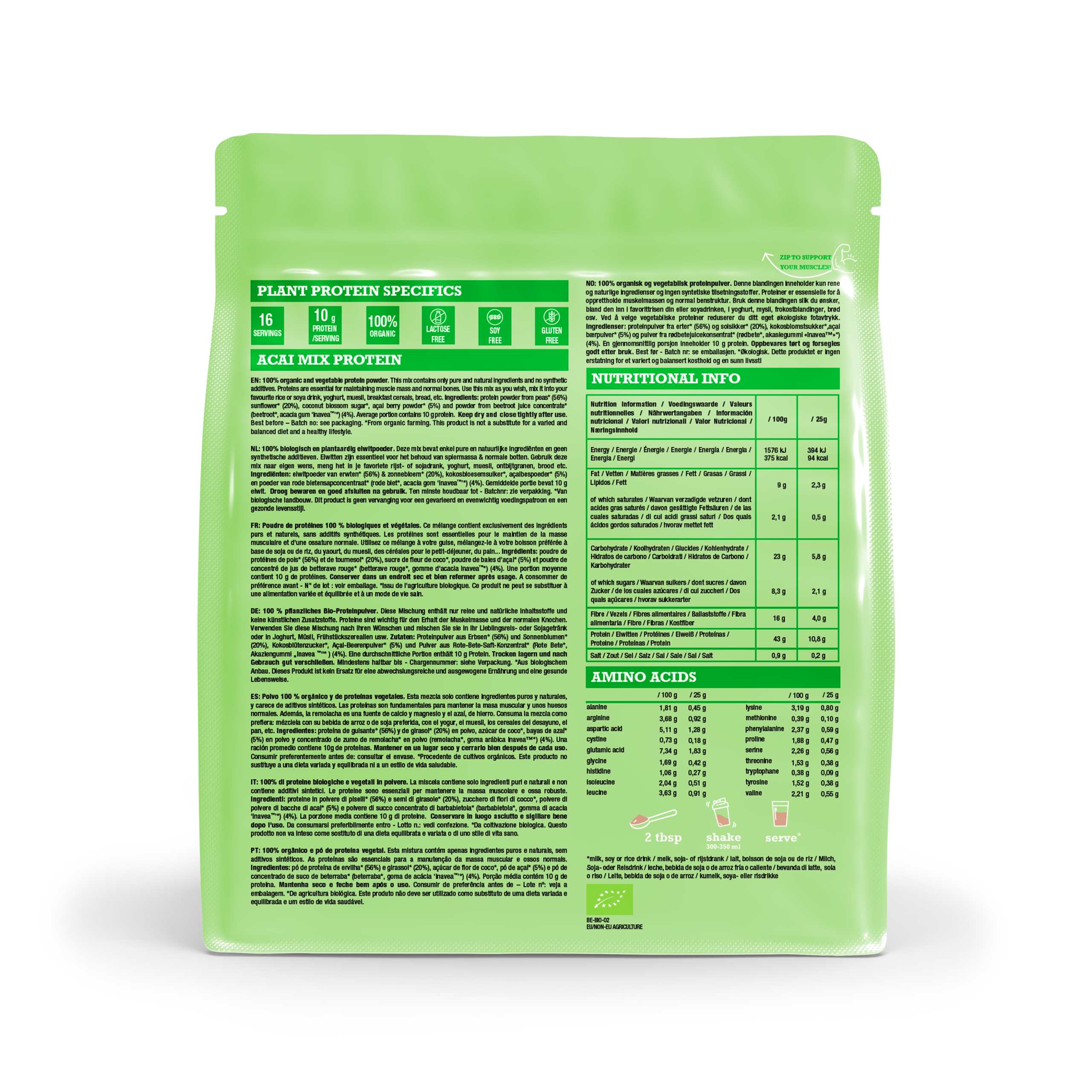 Purasana Plant Protein Mix Rode Biet Bio (400 gr)