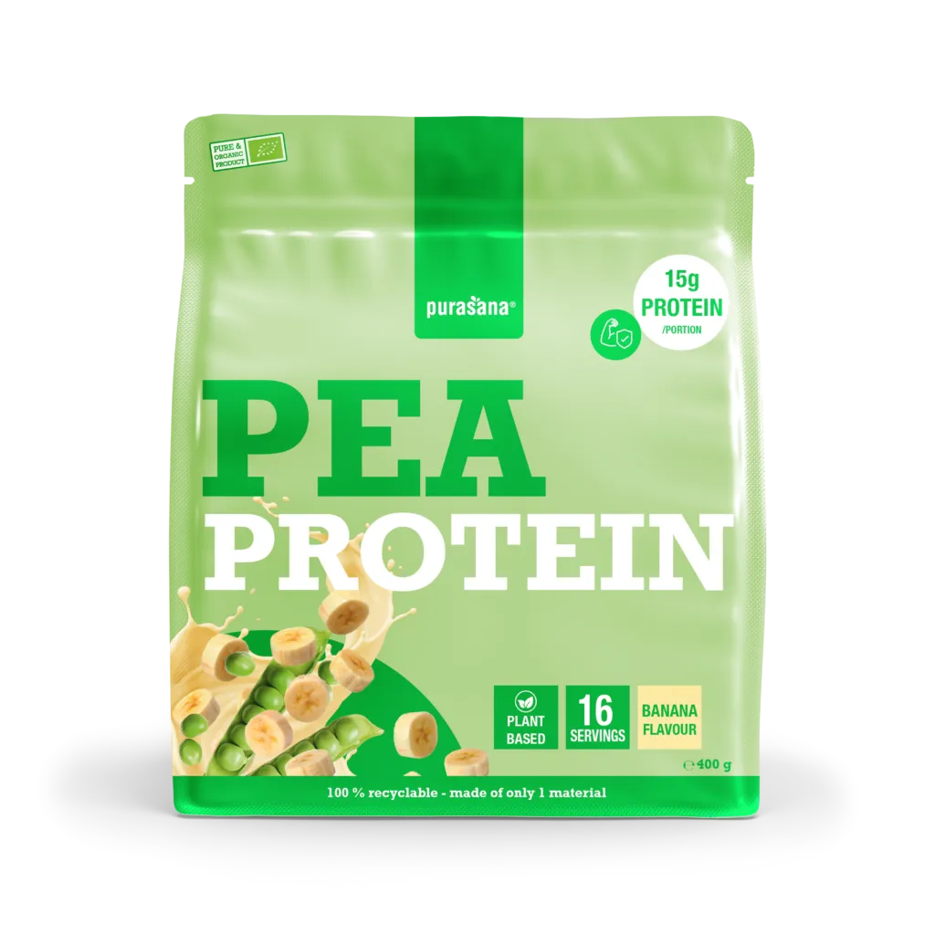 Purasana Plant Protein Erwt Banaan Bio (400 gr)