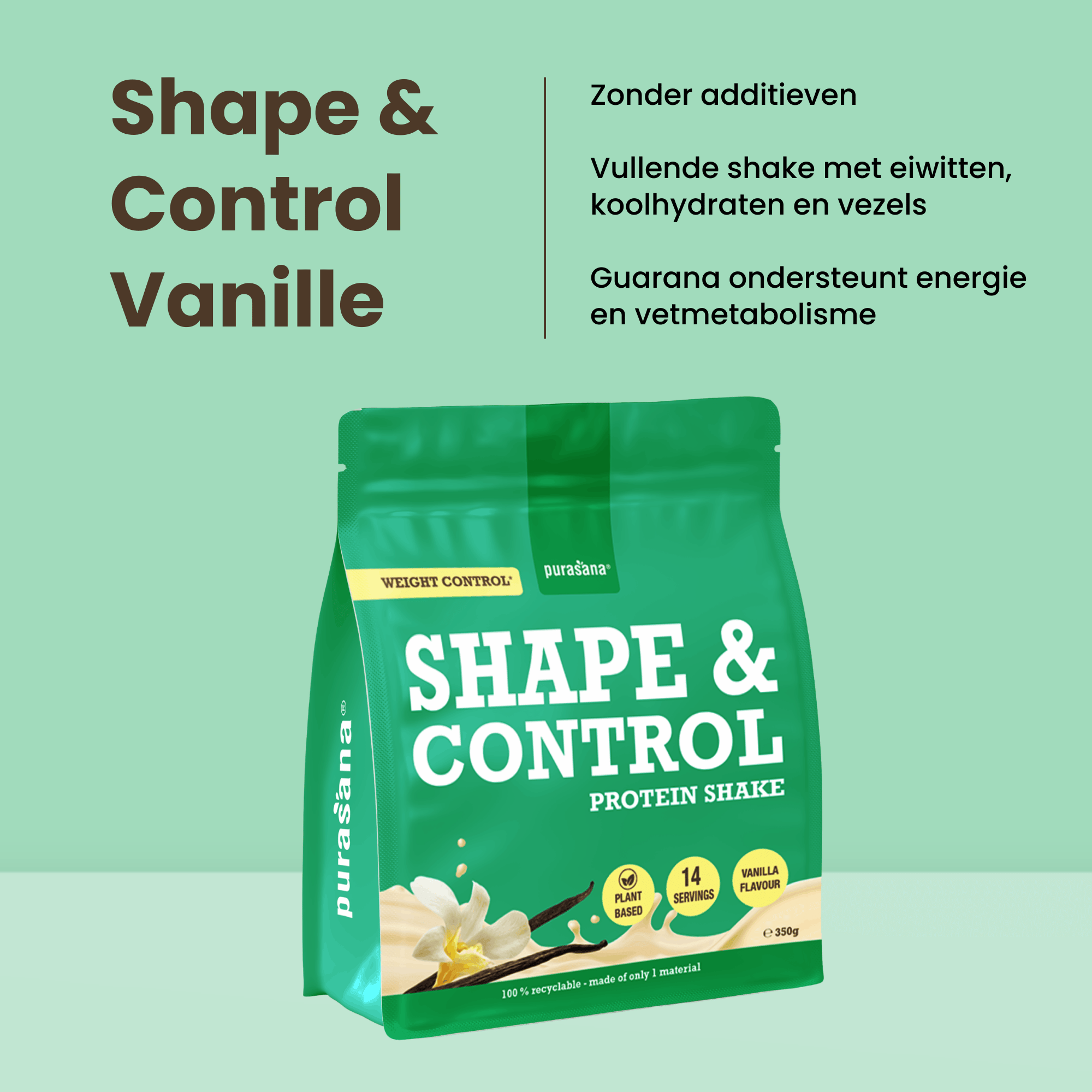 Purasana Shape & Control Plant Protein Vanille (350 gr) - image 7