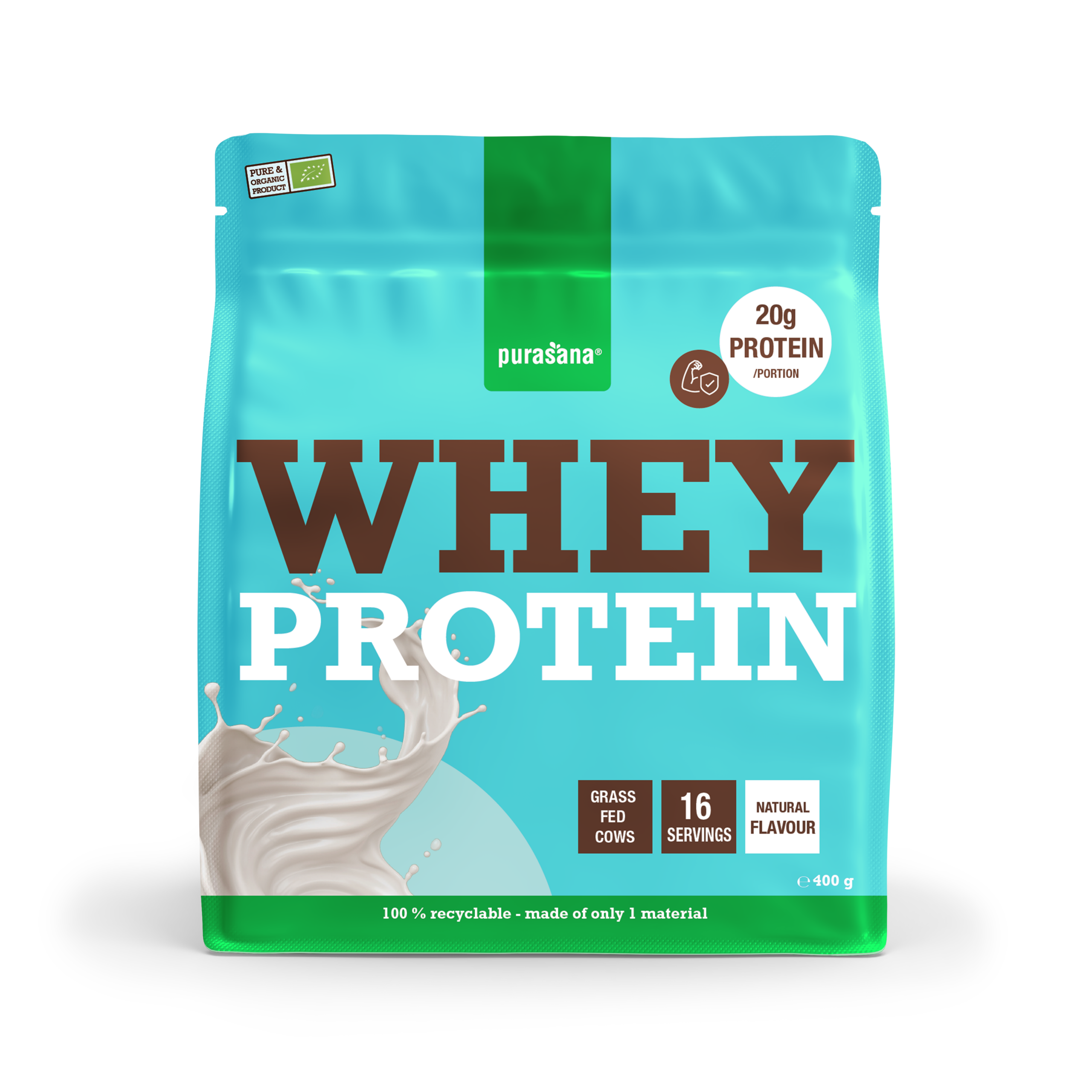 Purasana Whey Proteine Natuur Bio (400 gr)