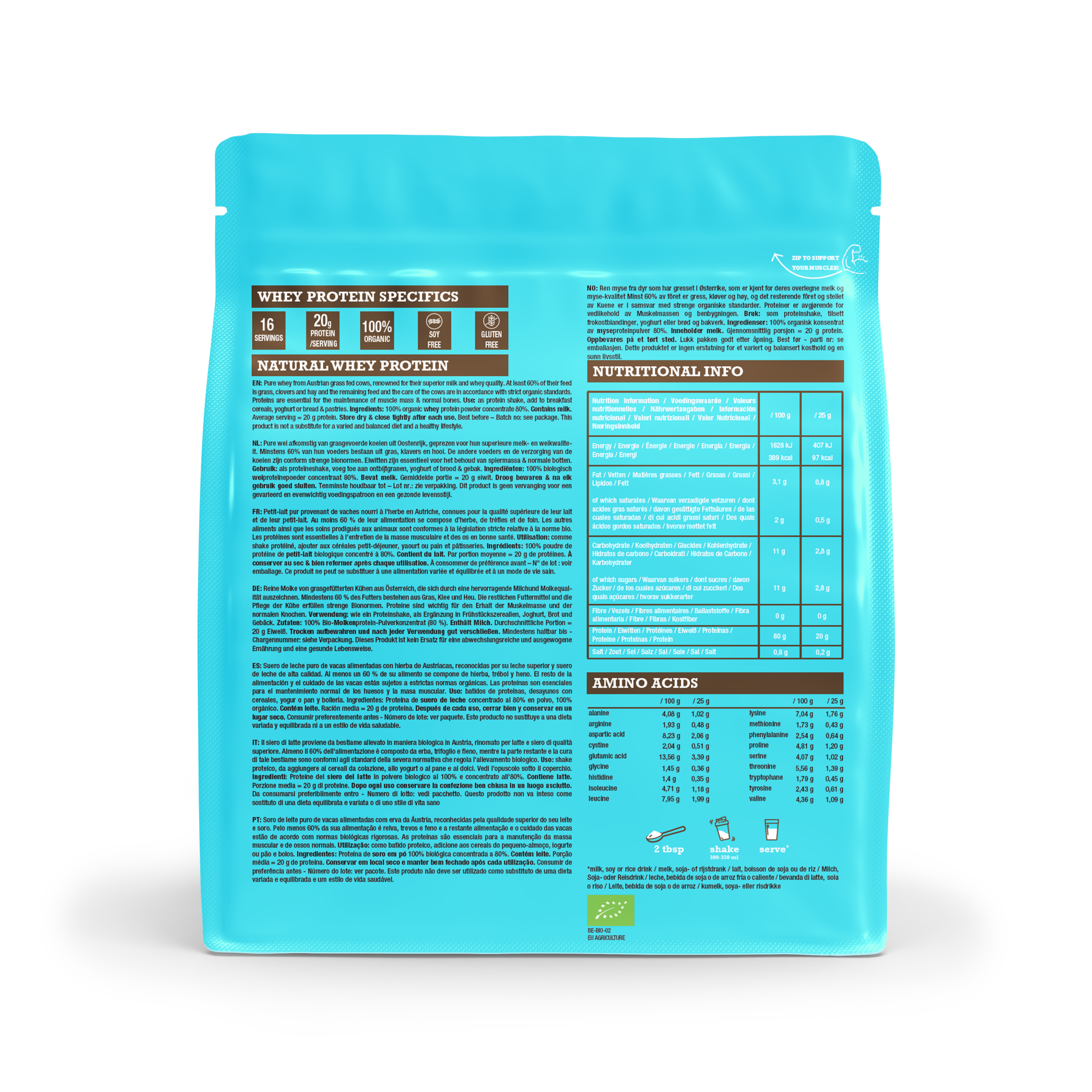 Purasana Whey Proteine Natuur Bio (400 gr)