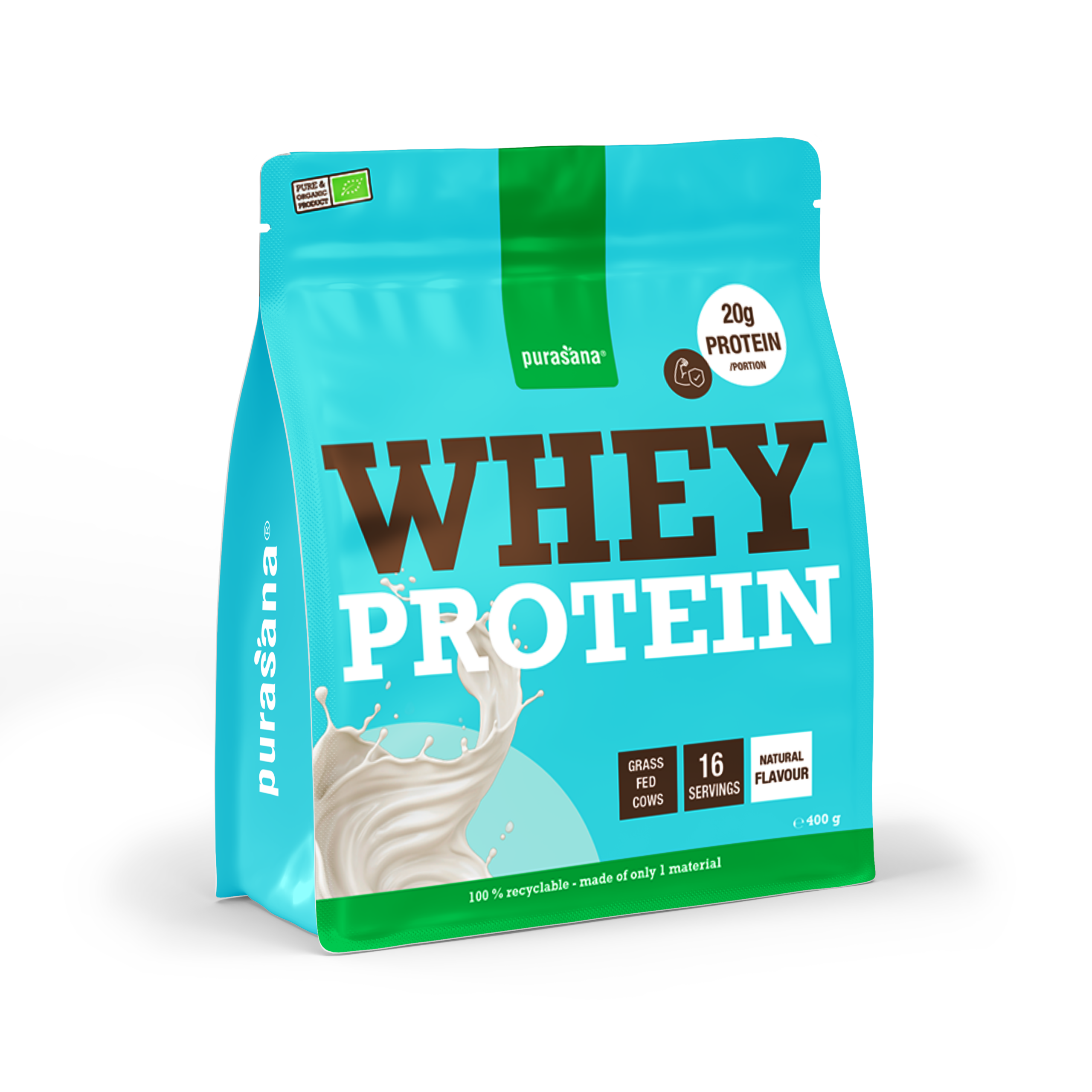 Purasana Whey Proteine Natuur Bio (400 gr) - image 2
