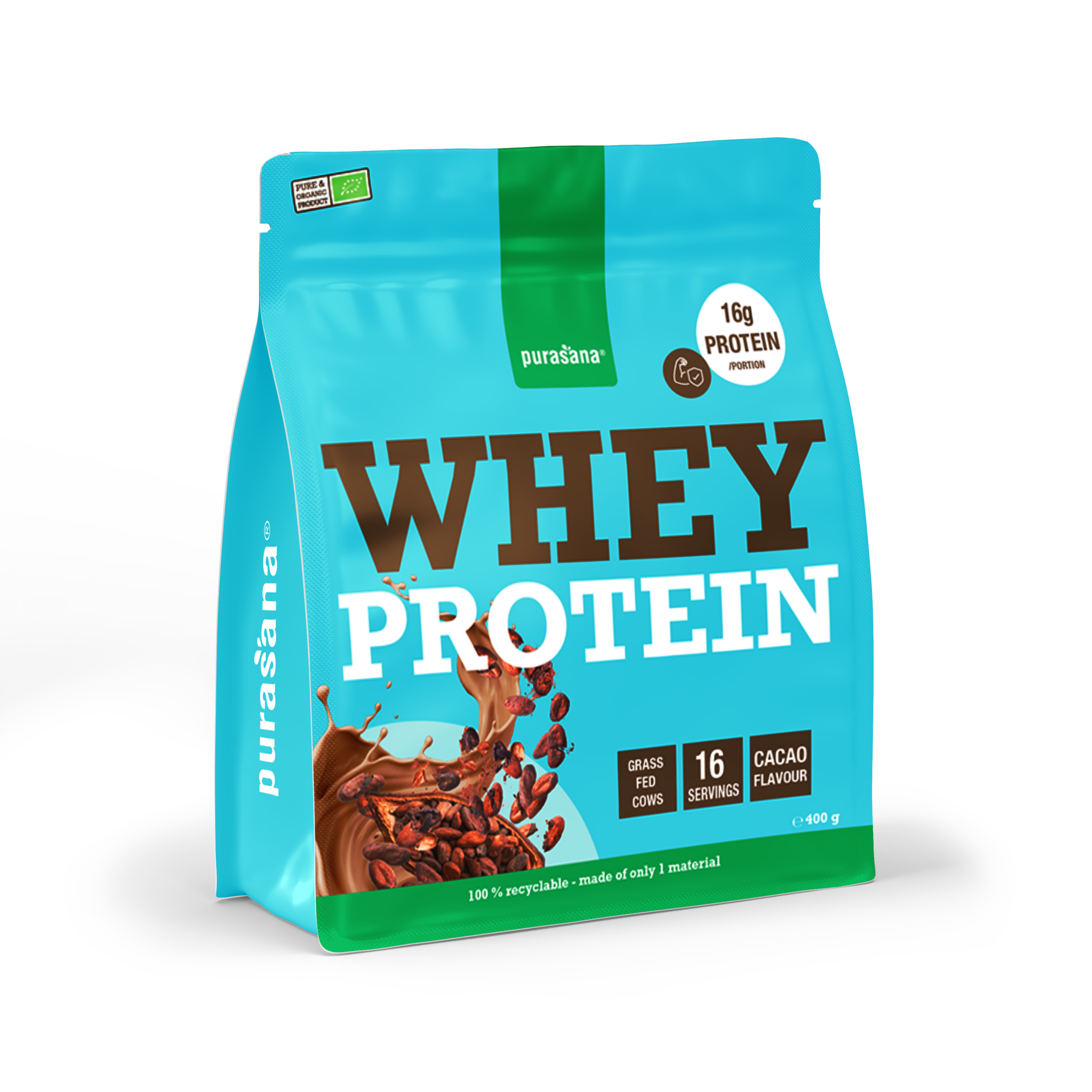 Purasana Whey Proteine Cacao Bio (400 gr) - image 2