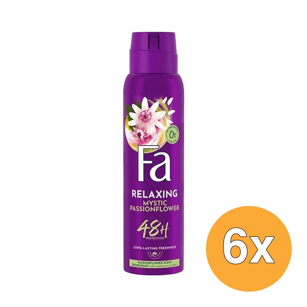 6x Fa Deodorant Spray Mystic Passion Flower (150 ml)