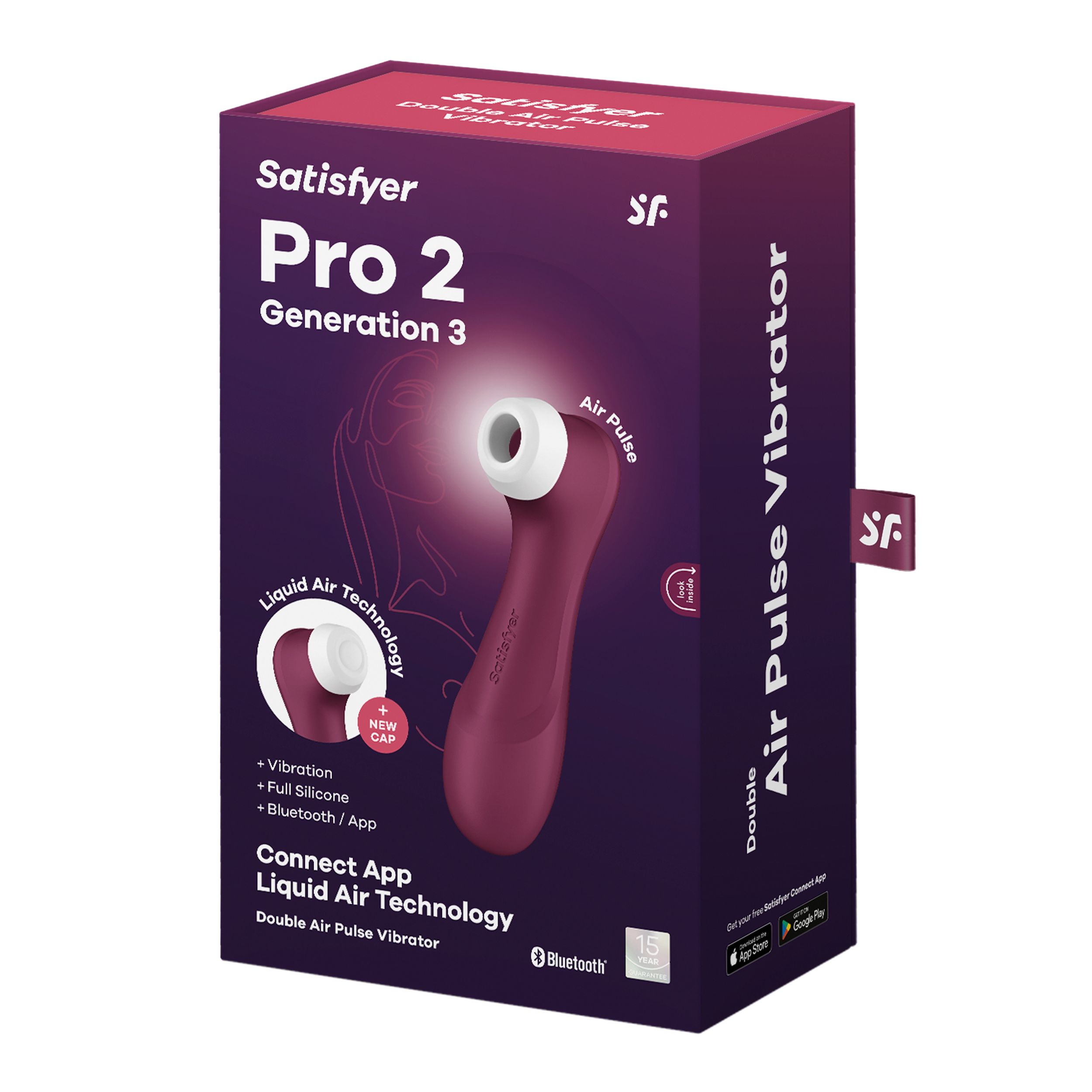 Satisfyer Pro 2 Generation 3 App Controlled - Wijnrood (1 stuk) - image 3