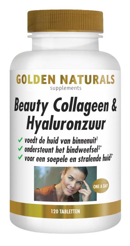 Golden Naturals Beauty Collageen & Hyaluronzuur Tabletten (120 tabletten)
