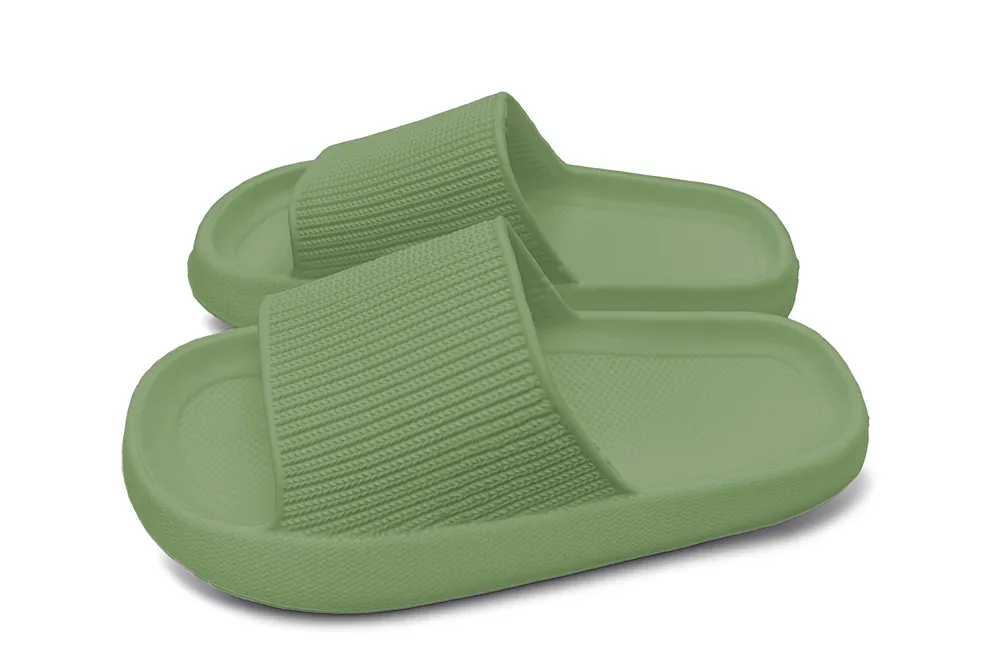 Lucovitaal Zomer Badslipper 35-36 Olijfgroen (1 paar)