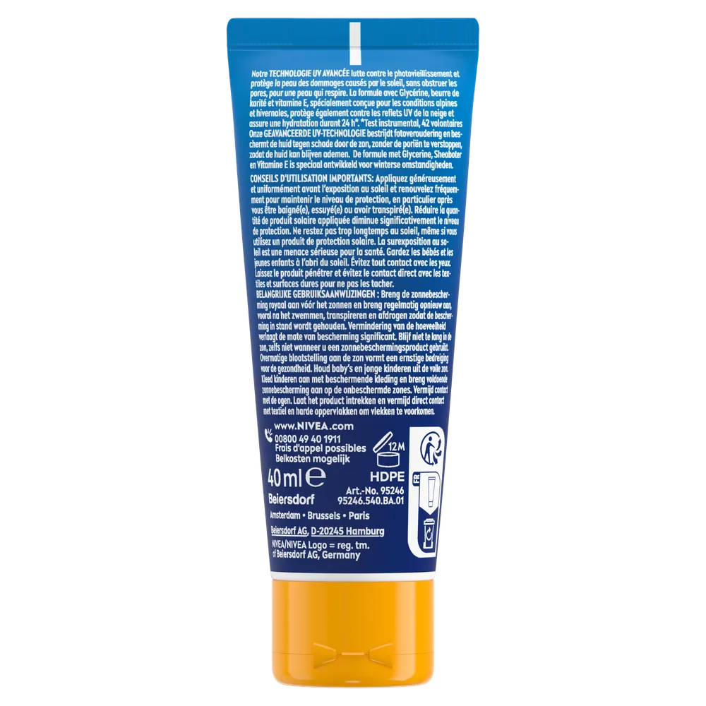 Nivea Sun Breathable Uv Face Alpin Uv-bescherming Winter en Kou SPF50+ (40 ml)