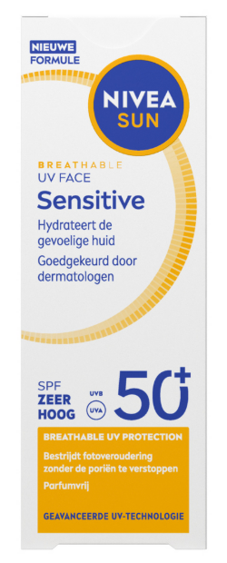 Nivea Sun Breathable Uv Face Senstive SPF50+ (40 ml)