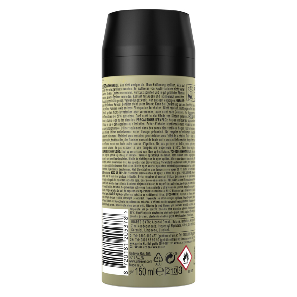 AXE Deodorant Bodyspray Magnum Gold Caramel (150 ml)