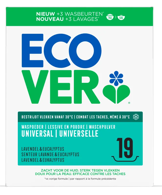 Ecover Waspoeder Universeel Lavendel & Eucalyptus (950 gr)