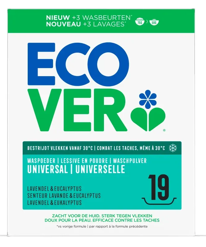 Ecover Waspoeder Universeel Lavendel & Eucalyptus (950 gr)