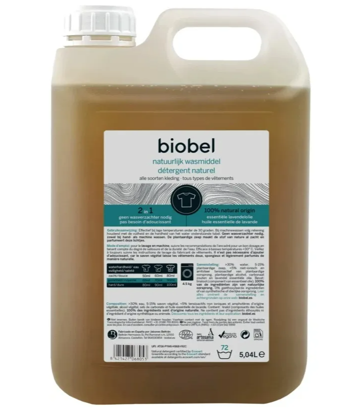 Biobel Natuurlijk Wasmiddel 5lt (5000 ml)