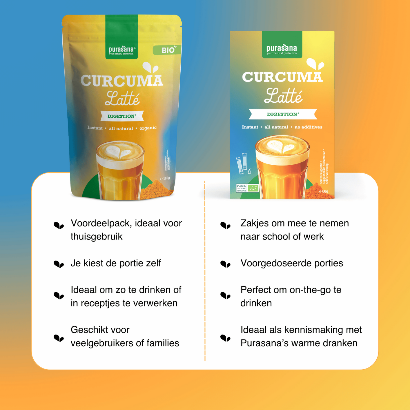 Purasana Curcuma Latté Poeder (100 gr) - image 5